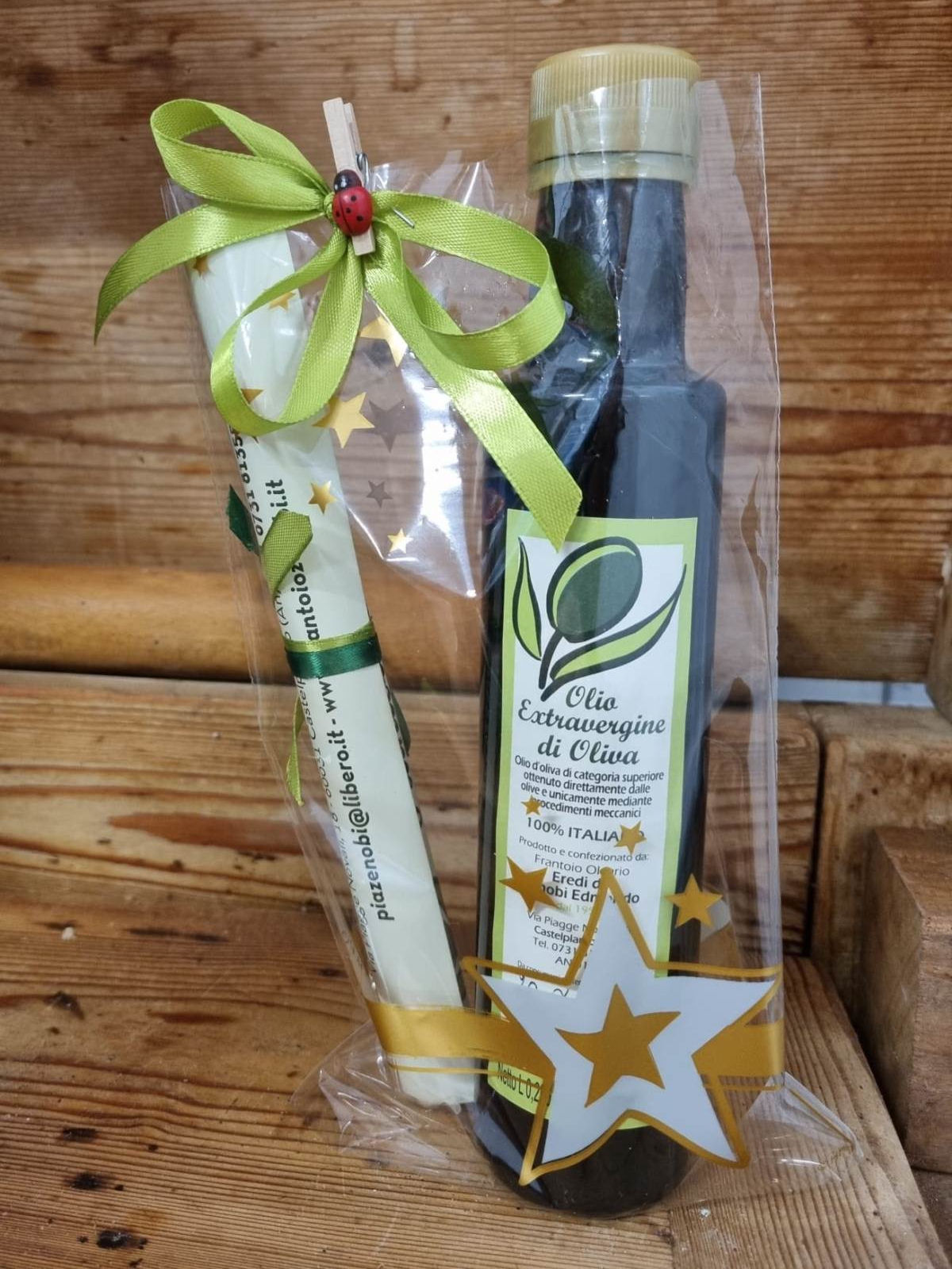 Bottiglia di olio filtrato da 0,250 Litri in confezione regalo